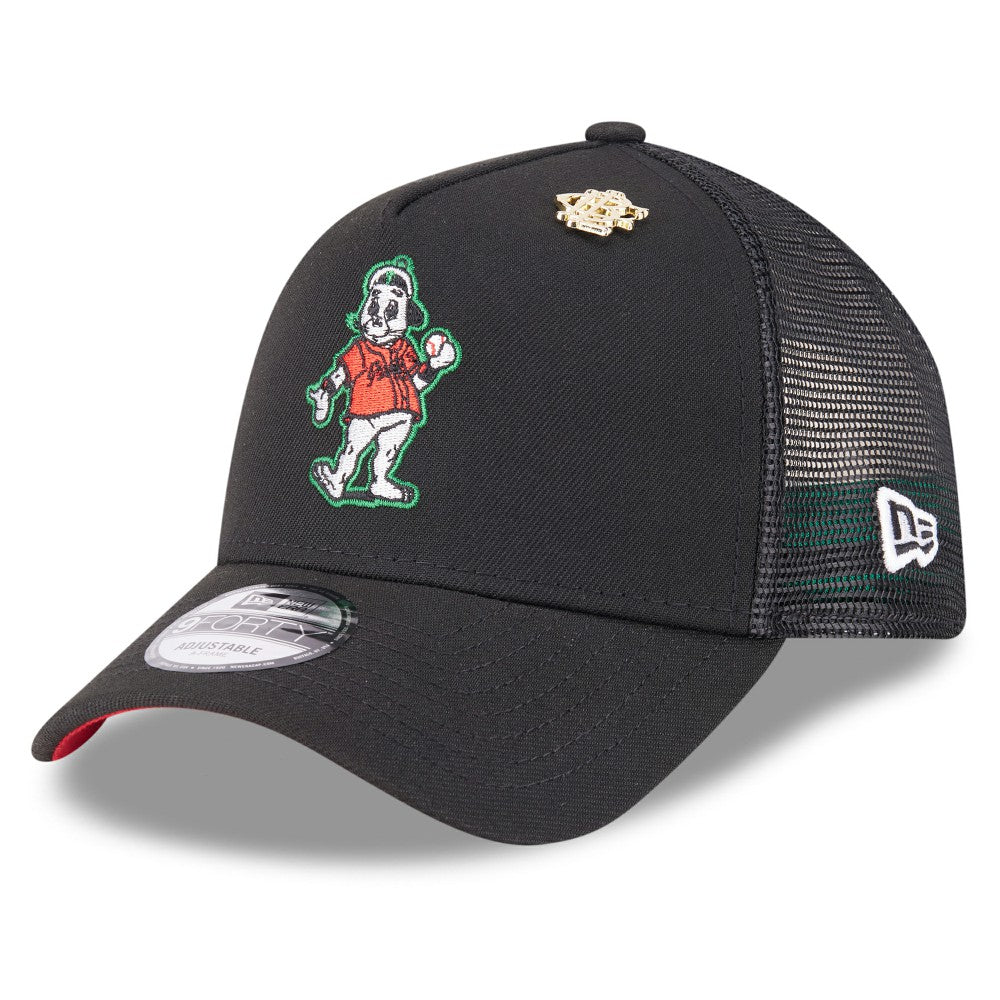 San Francisco Giants 2025 Big League Chew A-Frame 9FORTY Adjustable Trucker Hat Black