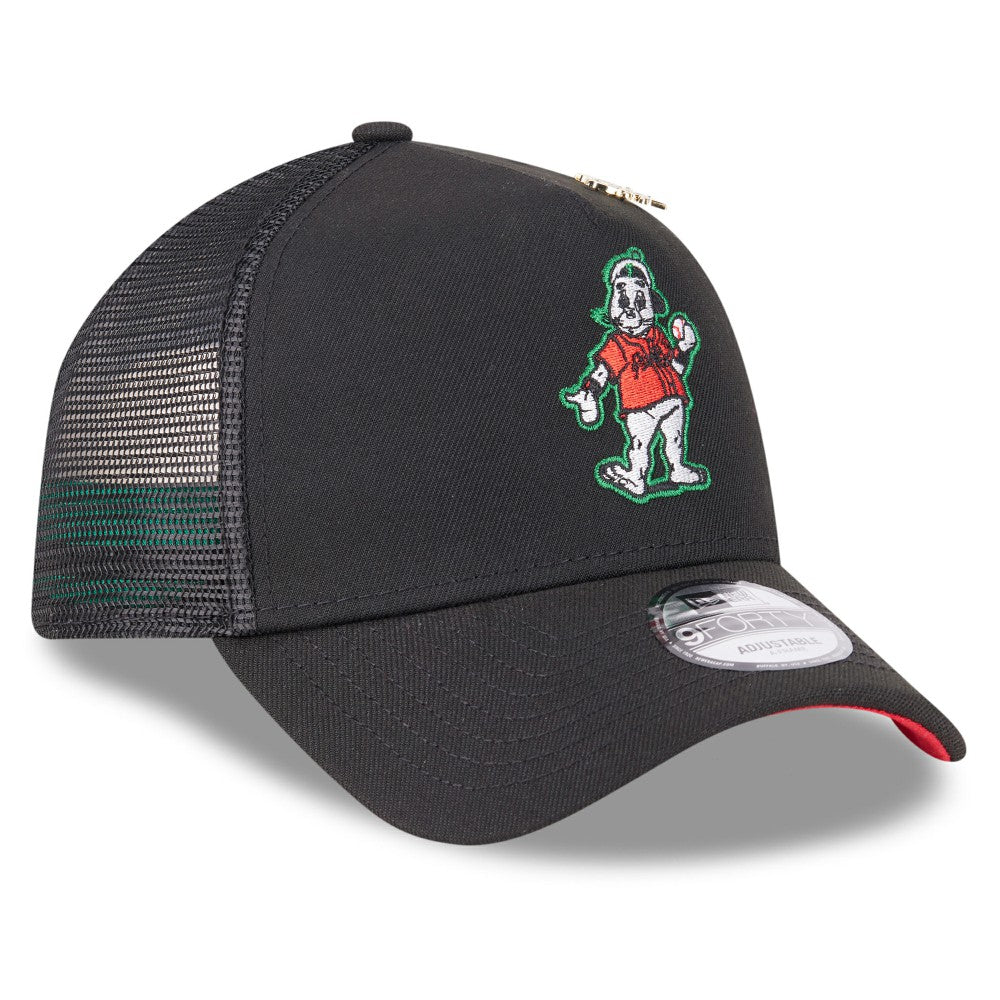 San Francisco Giants 2025 Big League Chew A-Frame 9FORTY Adjustable Trucker Hat Black