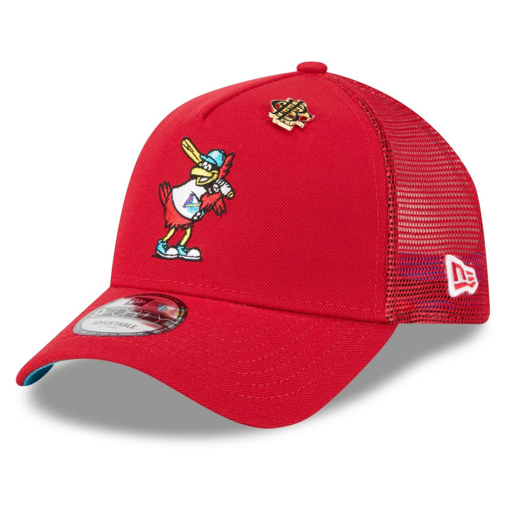 St. Louis Cardinals 2025 Big League Chew A-Frame 9FORTY Adjustable Trucker Hat Red
