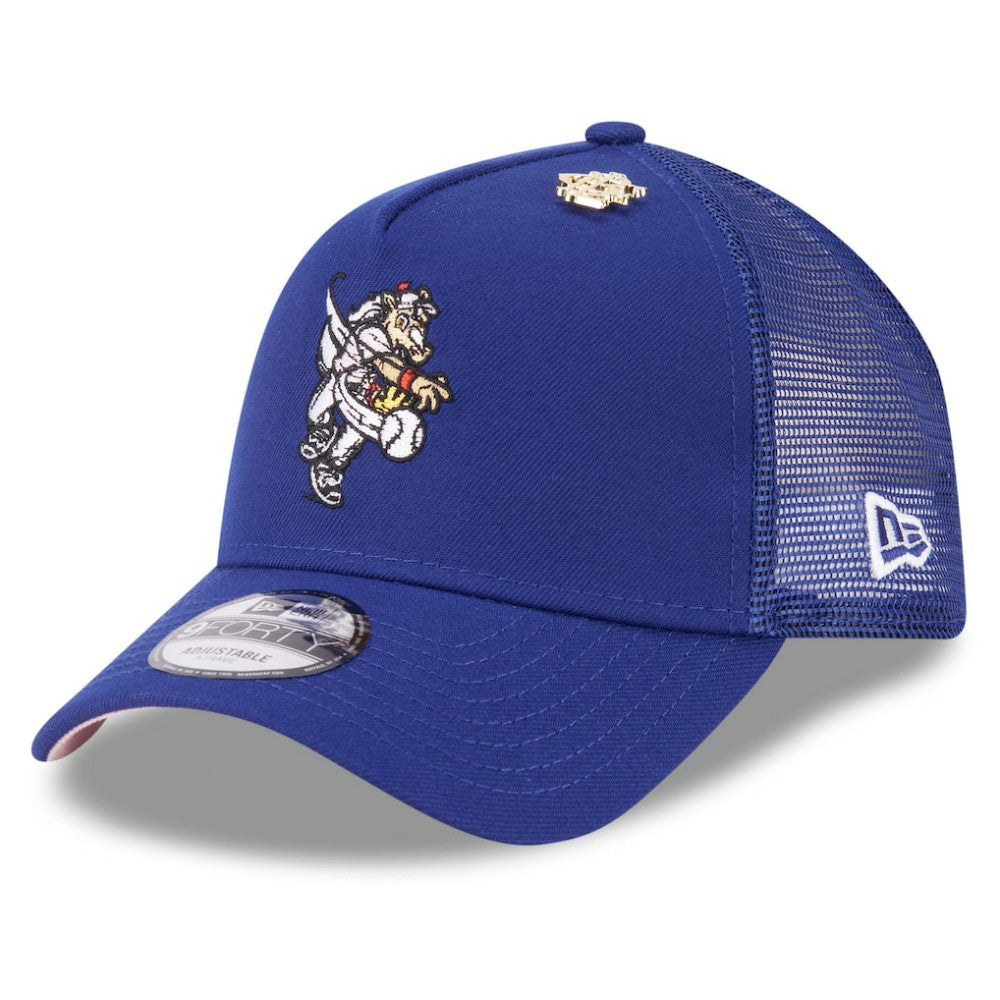 Texas Rangers 2025 Big League Chew A-Frame 9FORTY Adjustable Trucker Hat Royal