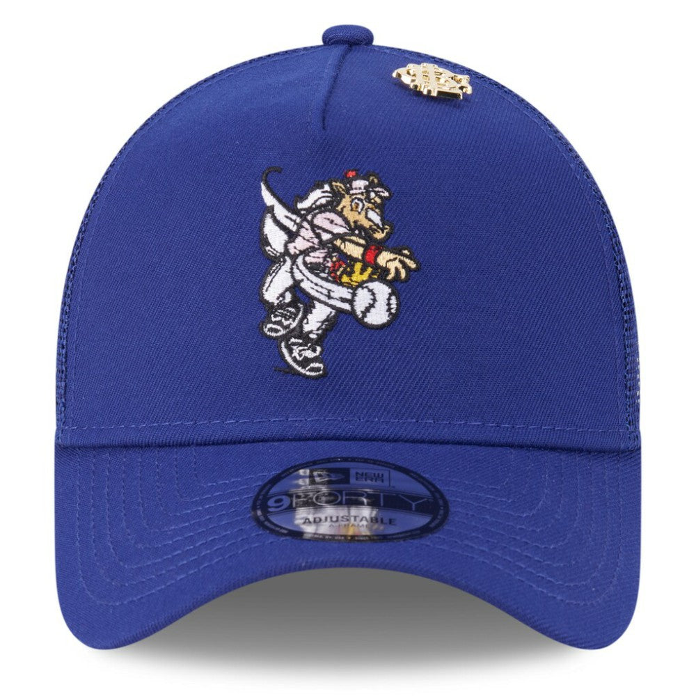 Texas Rangers 2025 Big League Chew A-Frame 9FORTY Adjustable Trucker Hat Royal