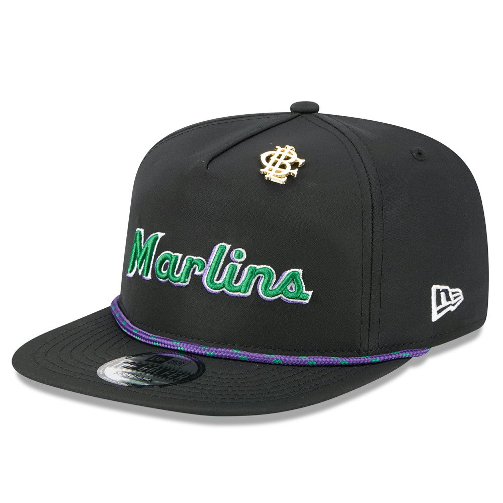 Miami Marlins 2025 Big League Chew Golfer Snapback Hat Black