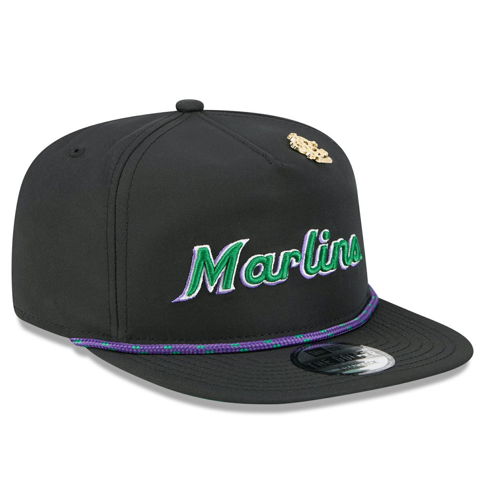 Miami Marlins 2025 Big League Chew Golfer Snapback Hat Black