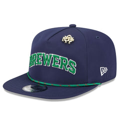 Milwaukee Brewers 2025 Big League Chew Golfer Snapback Hat Navy