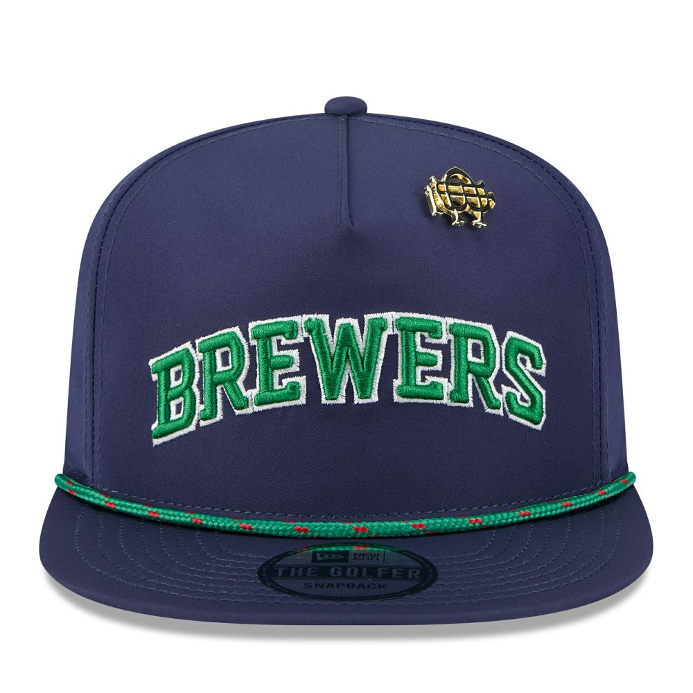 Milwaukee Brewers 2025 Big League Chew Golfer Snapback Hat Navy