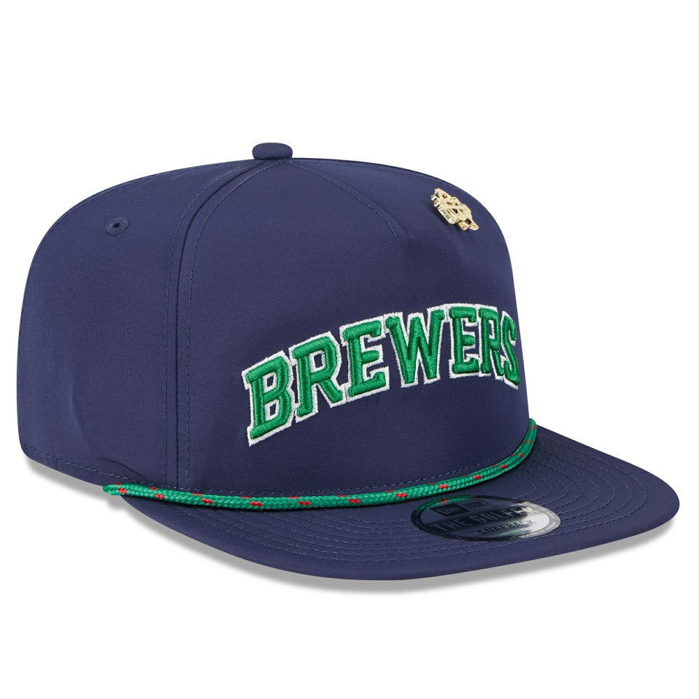 Milwaukee Brewers 2025 Big League Chew Golfer Snapback Hat Navy