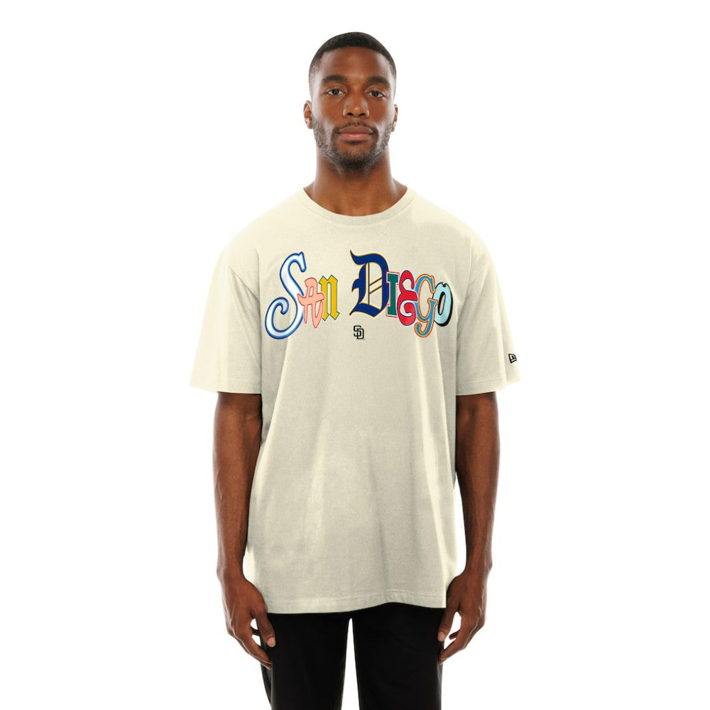 San Diego Padres Ransom Note Oversized T-Shirt Cream