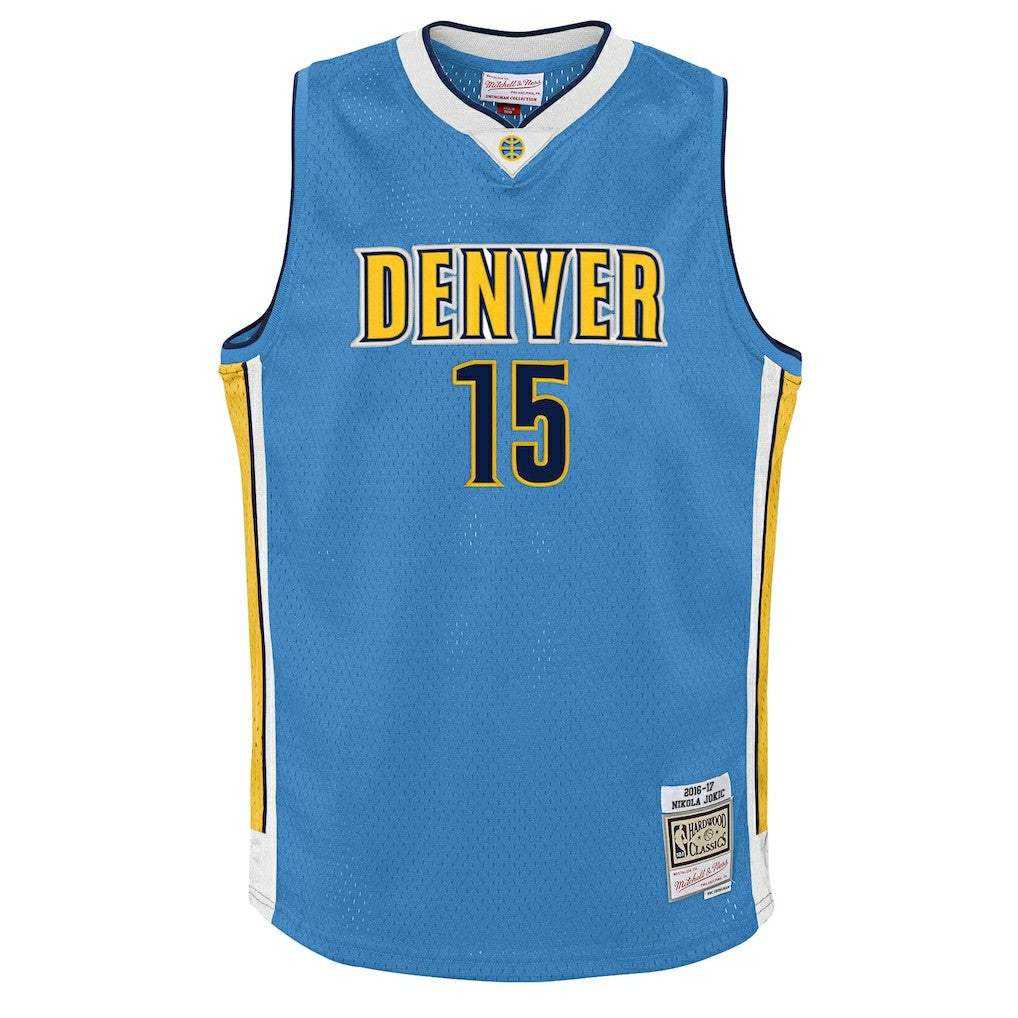 Nikola Jokic Denver Nuggets Youth 2016/17 Hardwood Classics Swingman Jersey sale - Light Blue online