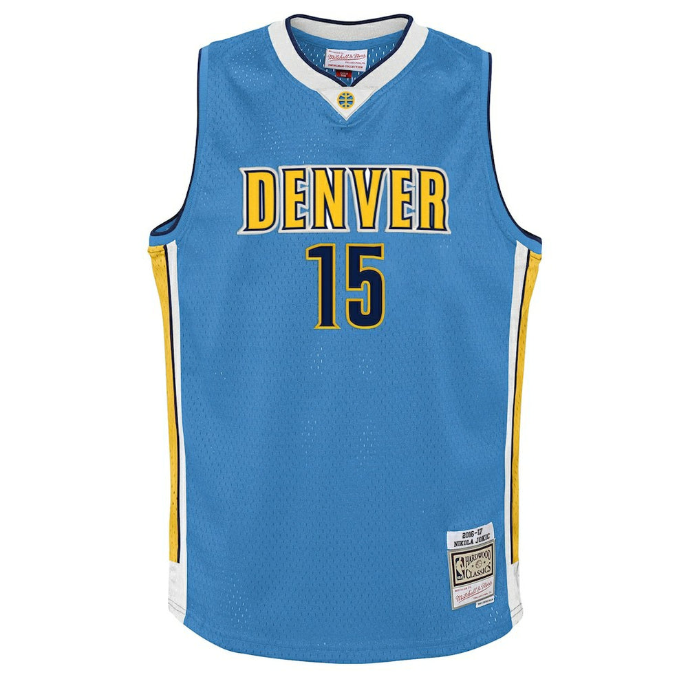 Nikola Jokic Denver Nuggets Youth 2016/17 Hardwood Classics Swingman Jersey sale - Light Blue online