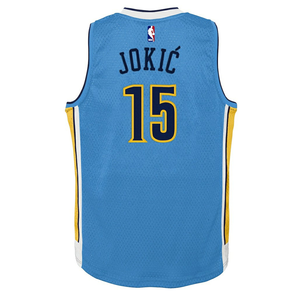 Nikola Jokic Denver Nuggets Youth 2016/17 Hardwood Classics Swingman Jersey sale - Light Blue online