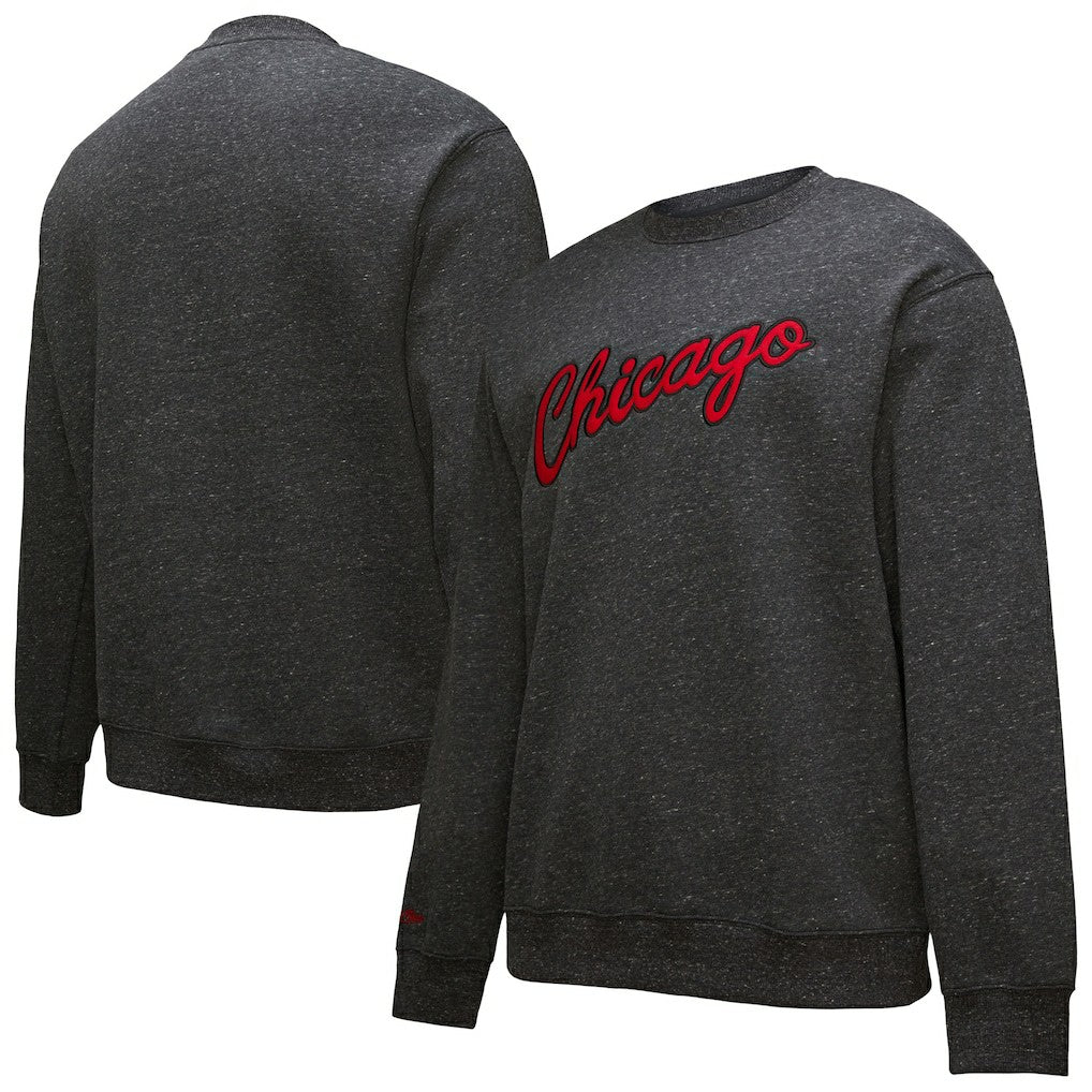 Chicago Bulls Hardwood Classics Blackout Collection Snow Washed Pullover Sweatshirt - Black online