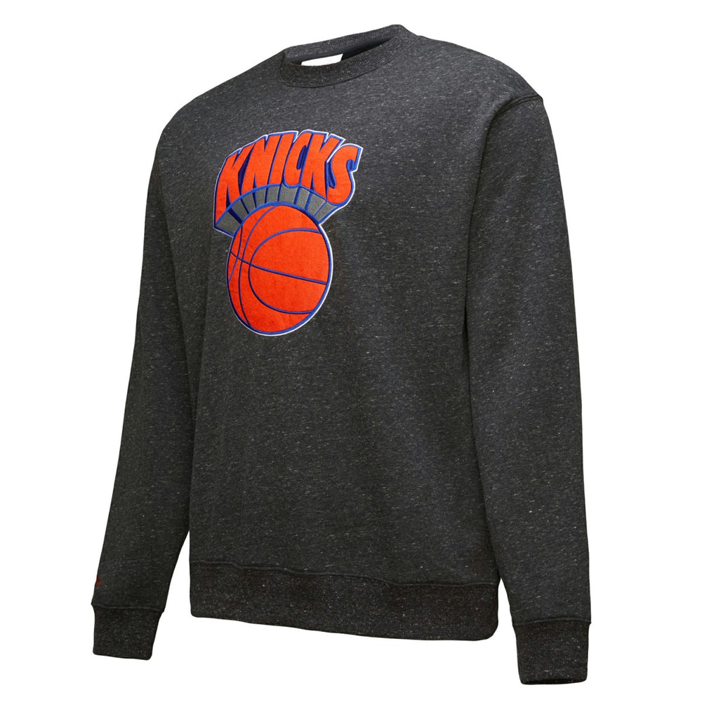 New York Knicks Hardwood Classics Blackout Collection Snow Washed Pullover Sweatshirt - Black on sale