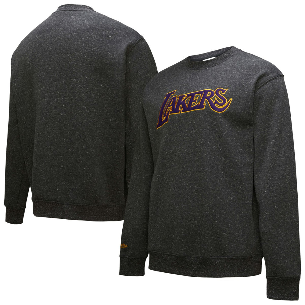 Los Angeles Lakers Black Out Collection Snow Washed Vintage Logo Pullover Sweatshirt - Black online