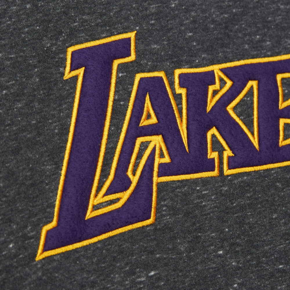 Los Angeles Lakers Black Out Collection Snow Washed Vintage Logo Pullover Sweatshirt - Black online