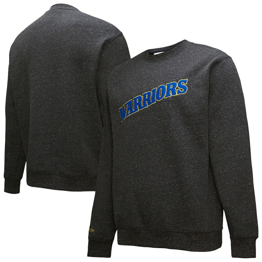 Golden State Warriors Black Out Collection Snow Washed Vintage Logo Pullover Sweatshirt sale - Black discount