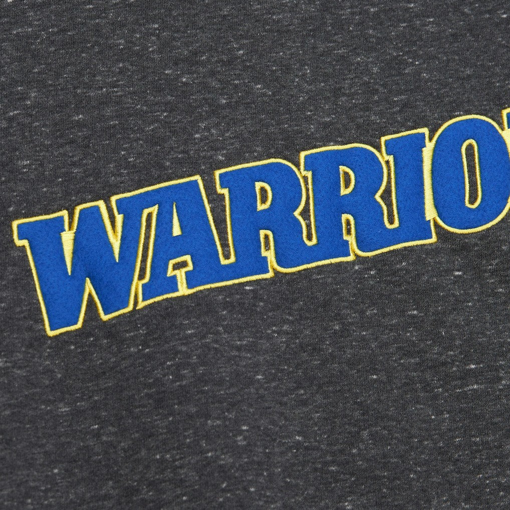 Golden State Warriors Black Out Collection Snow Washed Vintage Logo Pullover Sweatshirt sale - Black discount