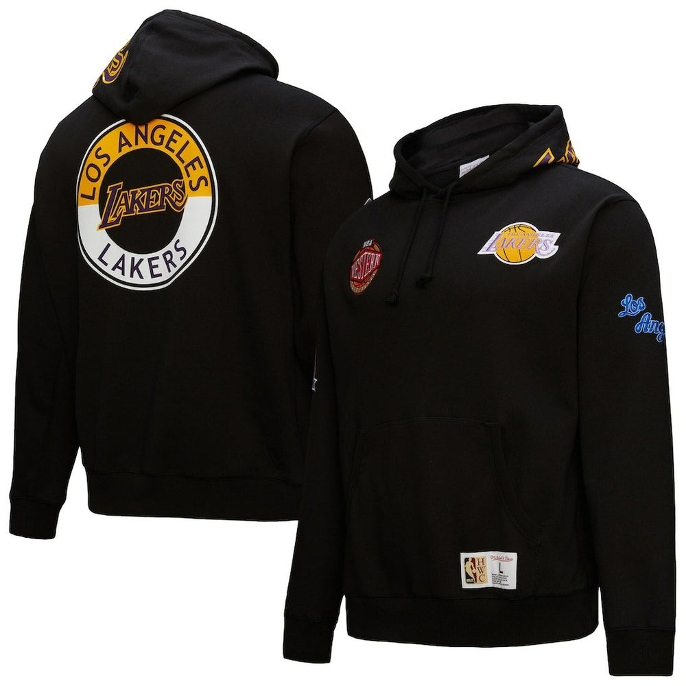 Los Angeles Lakers Hardwood Classics Blackout Collection Pullover Hoodie - Black shop