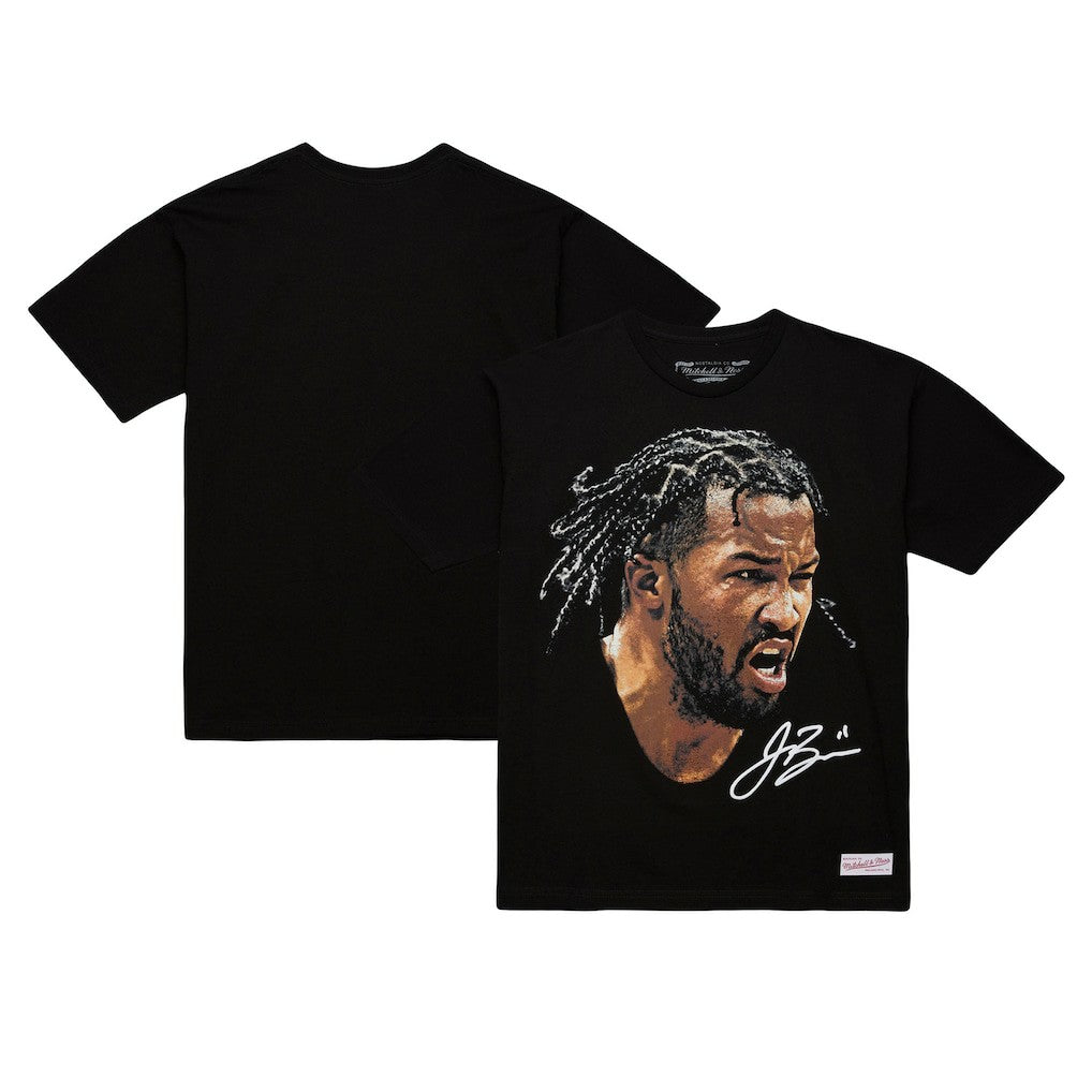 Jalen Brunson NBA Unisex Real Big Face Player T-Shirt - Black sale