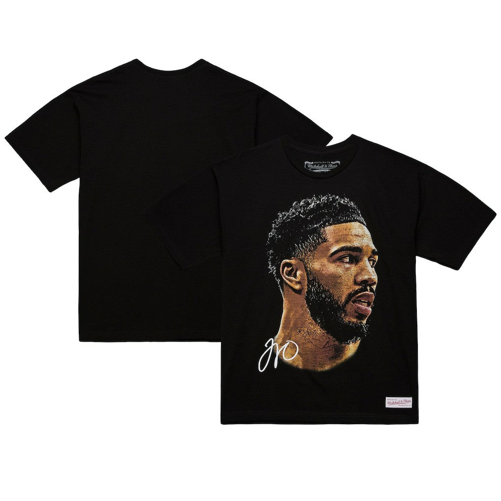 Jayson Tatum NBA Unisex Real Big Face Player T-Shirt - Black for sale