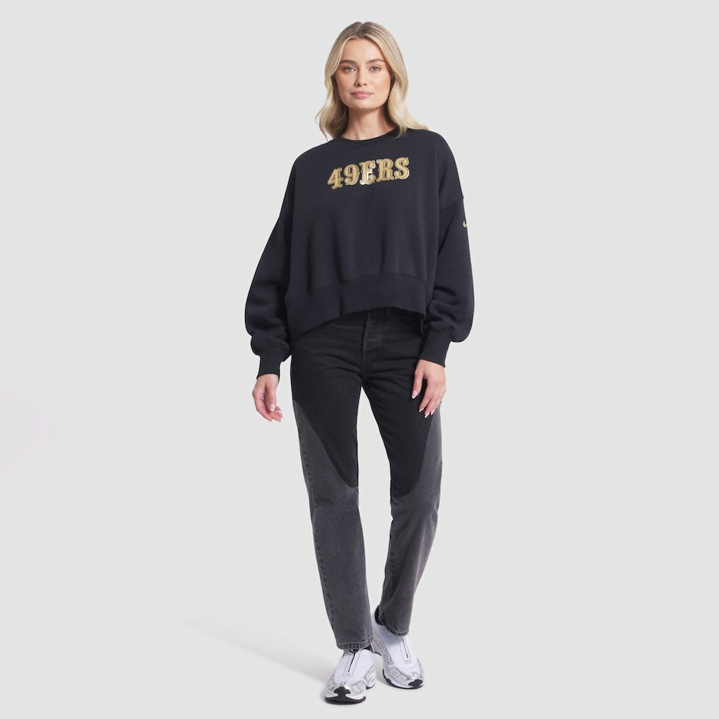 San Francisco 49ers Women's 2025 Rivalries Collection Oversized Phoenix Fleece Sweatshirt - Black outlet