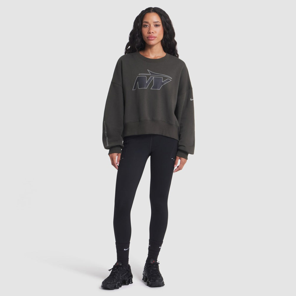 New York Jets Women's 2025 Rivalries Collection Oversized Phoenix Fleece Sweatshirt - Gotham Green on sale