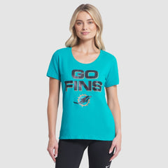 Miami Dolphins Women's 2025 Rivalries Collection Slub Dri-FIT T-Shirt - Turbo Green on sale