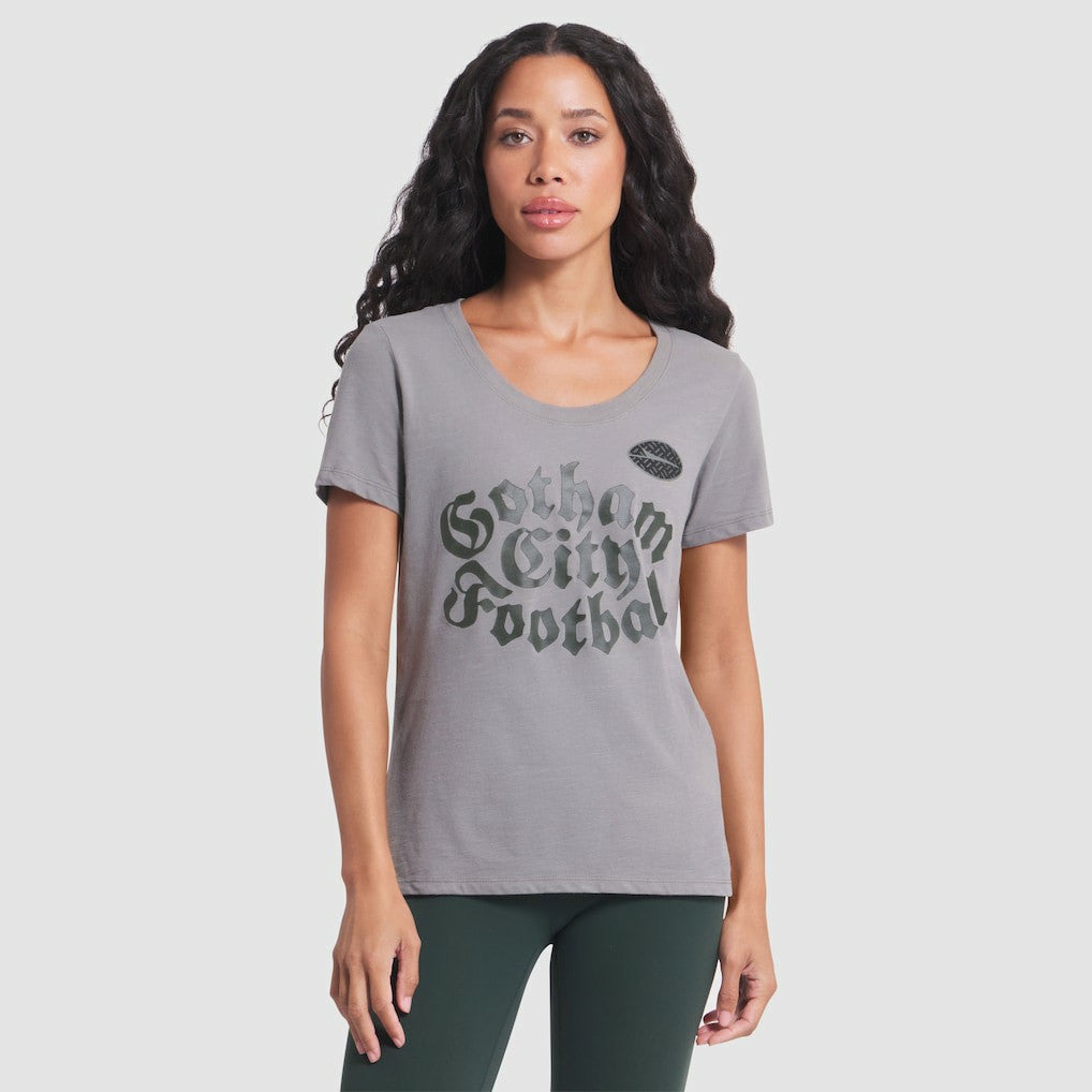 New York Jets Women's 2025 Rivalries Collection Slub Dri-FIT T-Shirt - Iron Ore for sale
