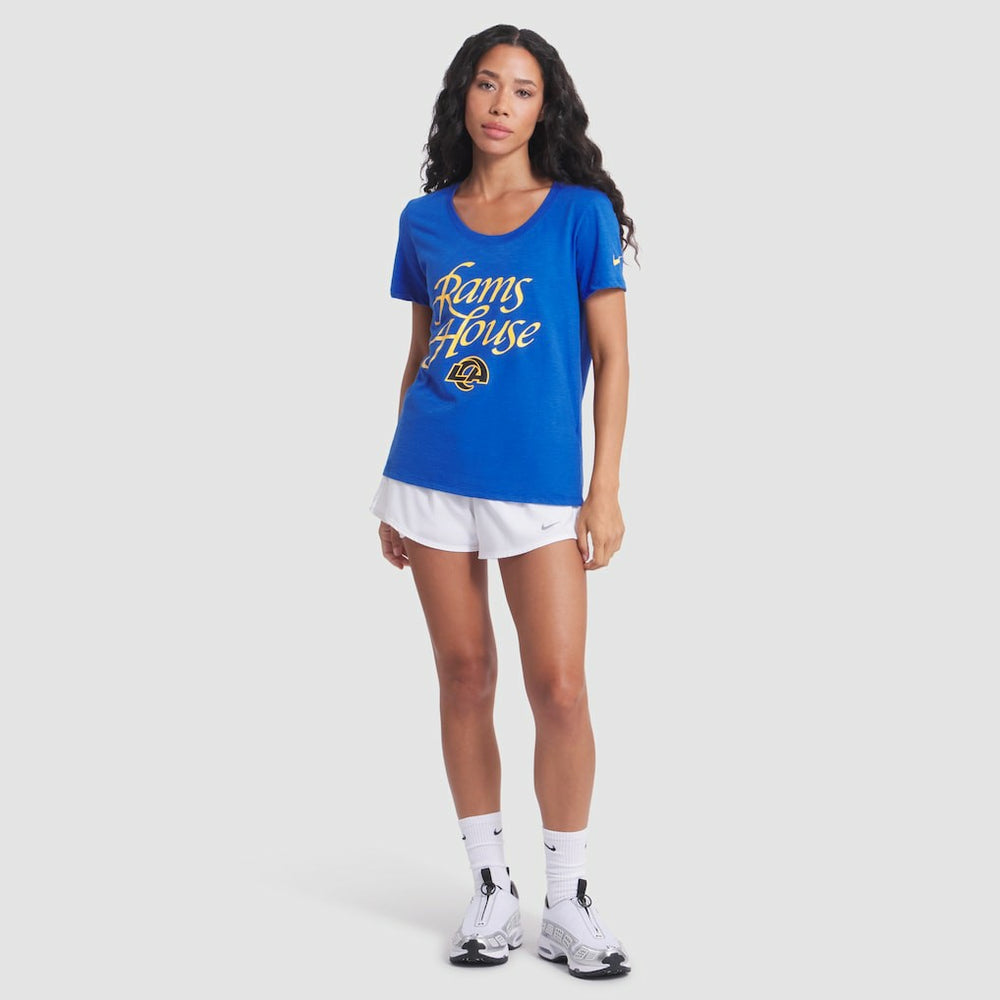 Los Angeles Rams Women's 2025 Rivalries Collection Slub Dri-FIT T-Shirt - Royal outlet