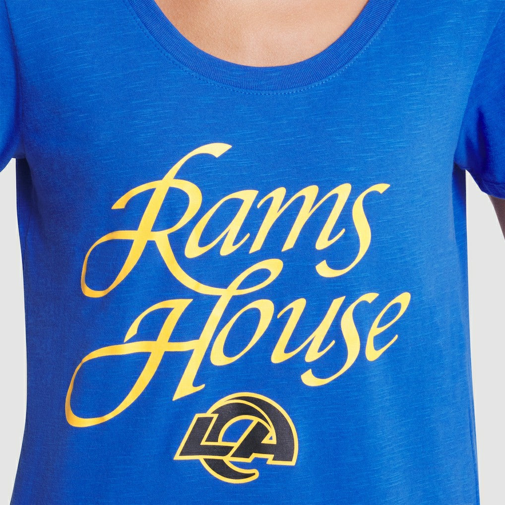 Los Angeles Rams Women's 2025 Rivalries Collection Slub Dri-FIT T-Shirt - Royal outlet