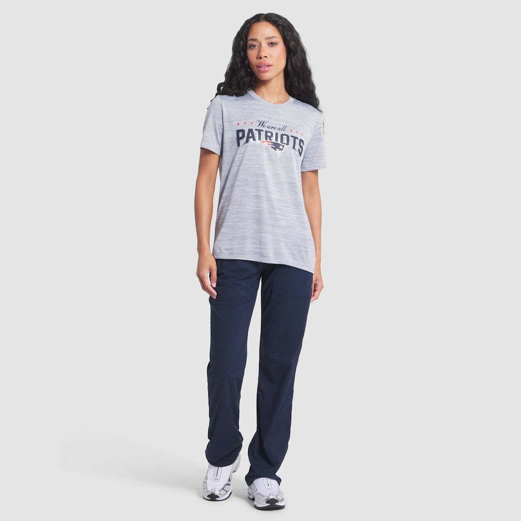 New England Patriots Women's 2025 Rivalries Collection Sideline Velocity Dri-FIT T-Shirt - Silver sale