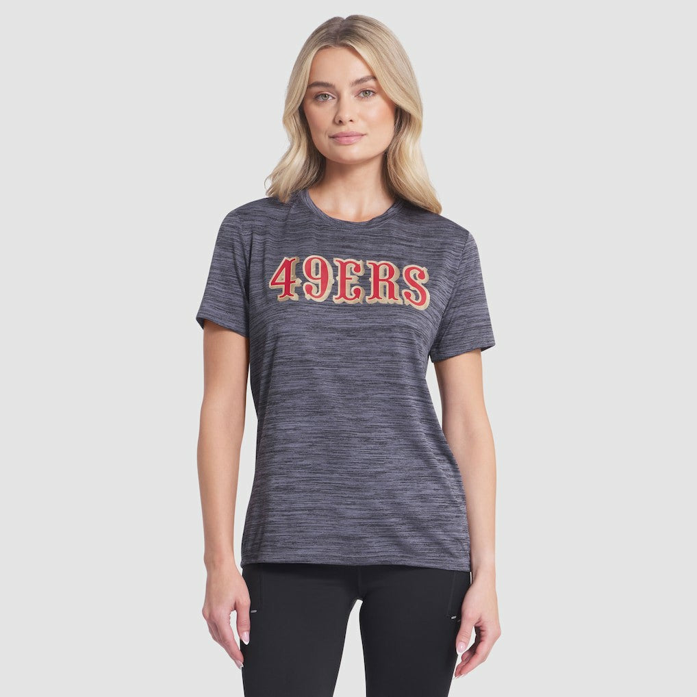 San Francisco 49ers Women's 2025 Rivalries Collection Sideline Velocity Dri-FIT T-Shirt - Heather Charcoal online
