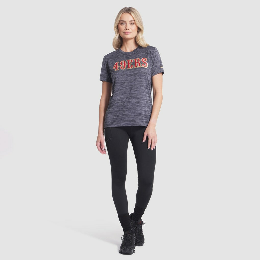 San Francisco 49ers Women's 2025 Rivalries Collection Sideline Velocity Dri-FIT T-Shirt - Heather Charcoal online