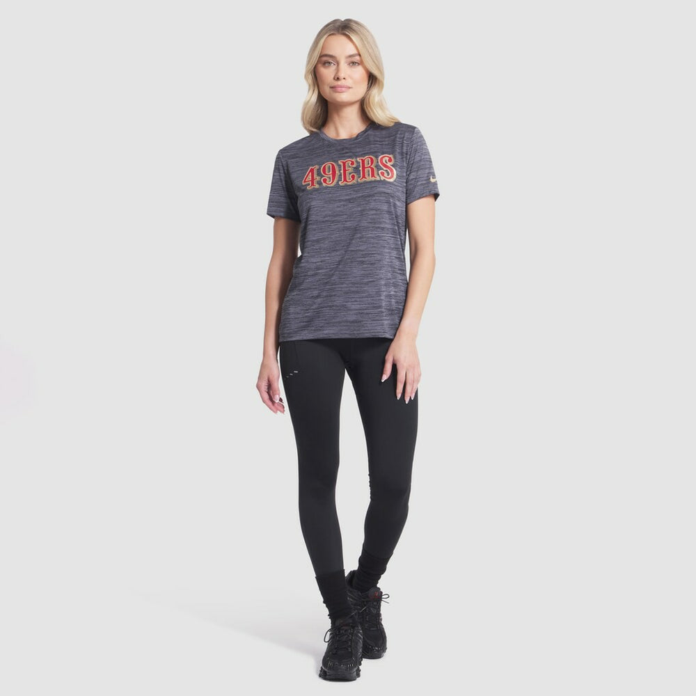 San Francisco 49ers Women's 2025 Rivalries Collection Sideline Velocity Dri-FIT T-Shirt - Heather Charcoal online
