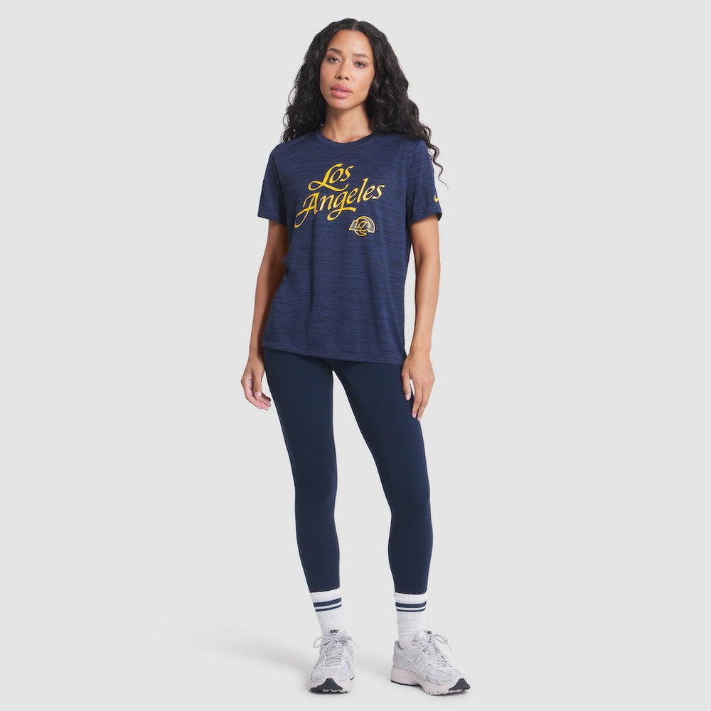 Los Angeles Rams Women's 2025 Rivalries Collection Sideline Velocity Dri-FIT T-Shirt - Midnight Blue outlet