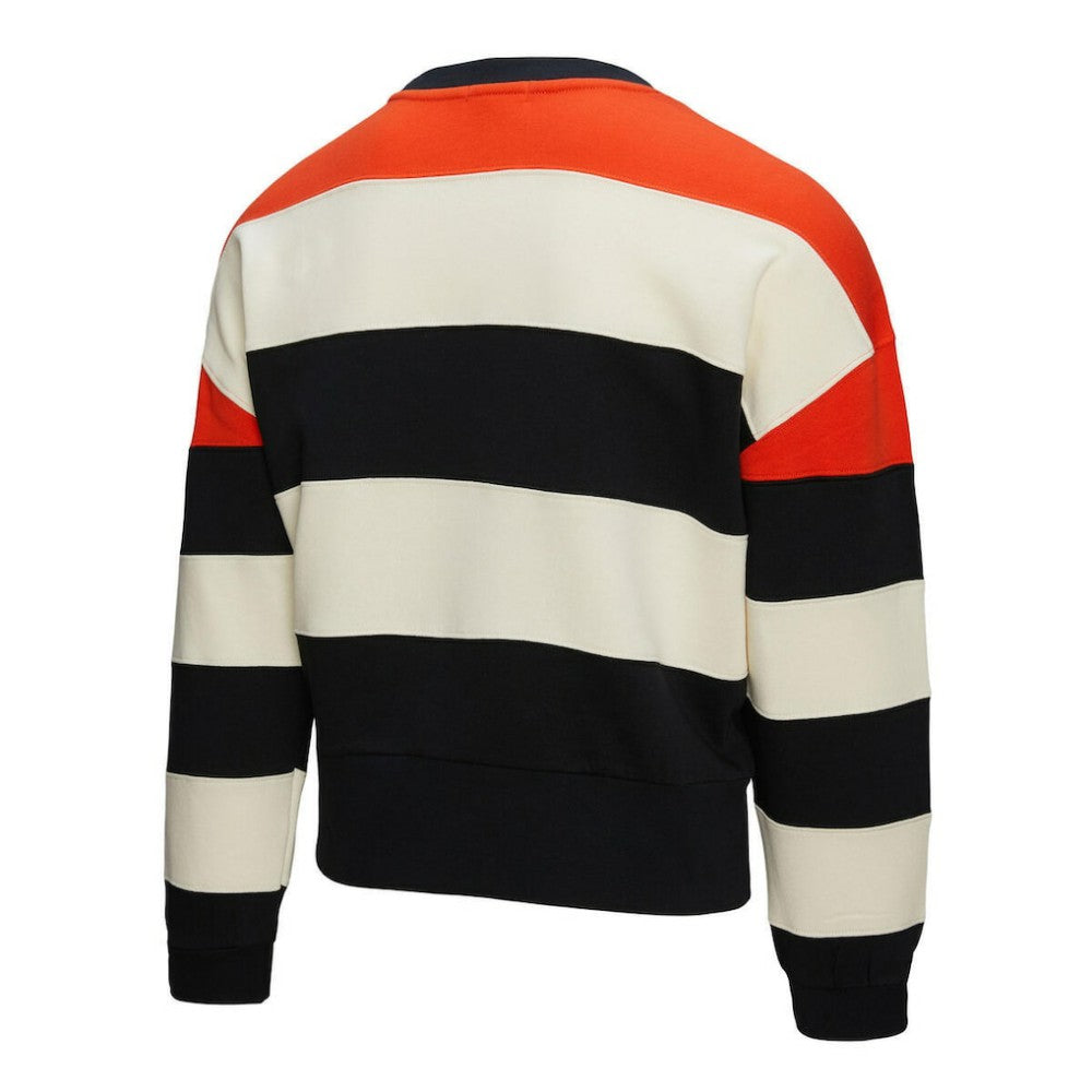 Houston Astros Women's Cooperstown Collection Blocked Fleece Pullover Sweatshirt- Orange/Black