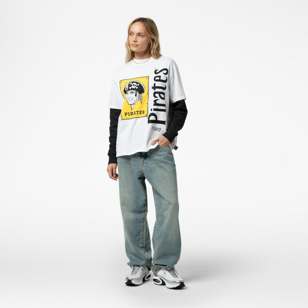 Pittsburgh Pirates Women's Cooperstown Collection Boyfriend T-Shirt White