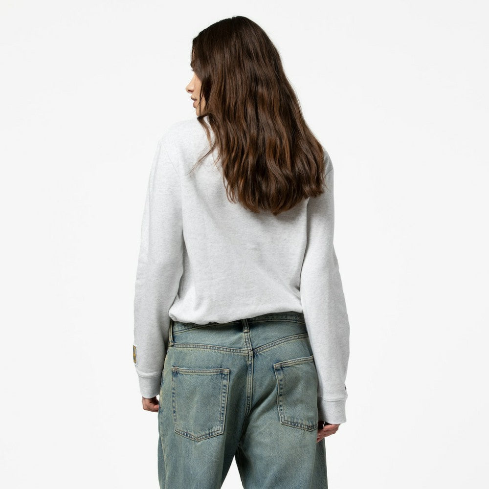 Los Angeles Dodgers Women's Cropped Toggle Pullover Sweatshirt Heather Gray
