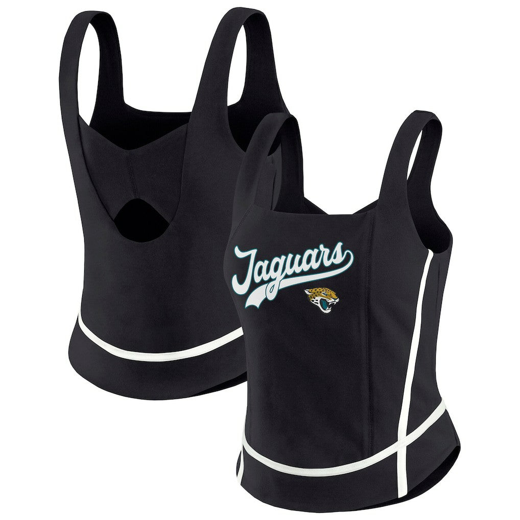 Jacksonville Jaguars WEAR by Erin Andrews Women's Square Neck Tank Top - Black online