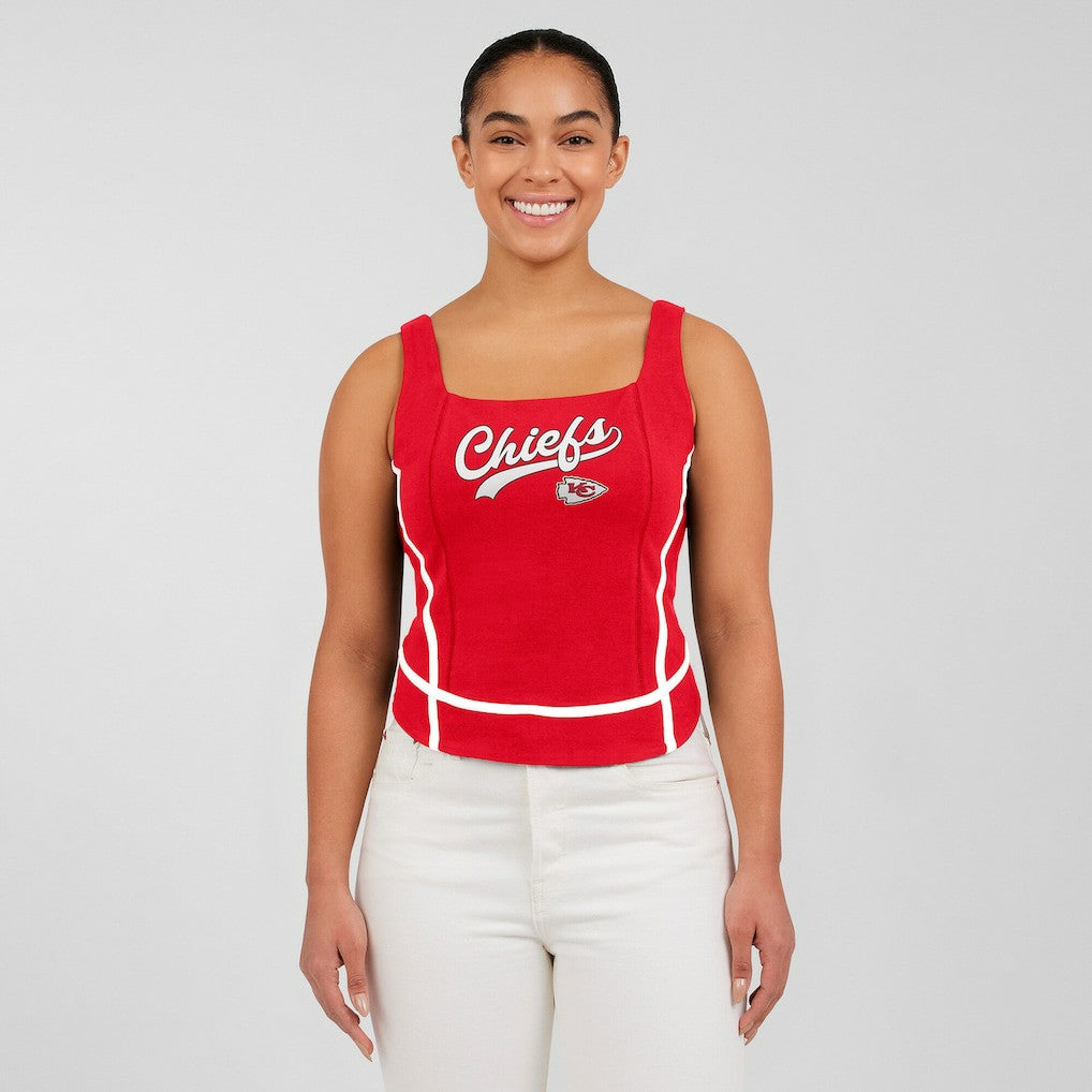 Kansas City Chiefs WEAR by Erin Andrews Women's Square Neck Tank Top - Red discount