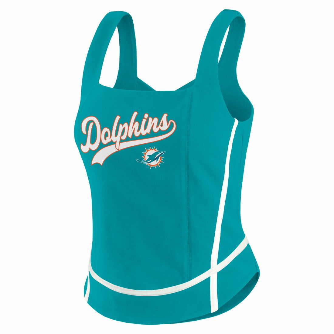 Miami Dolphins WEAR by Erin Andrews Women's Square Neck Tank Top - Aqua on sale