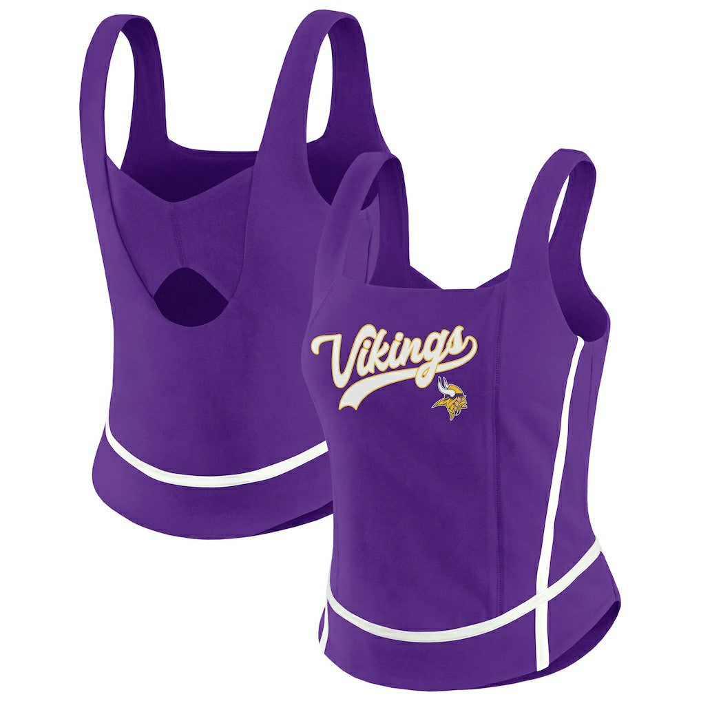 Minnesota Vikings WEAR by Erin Andrews Women's Square Neck Tank Top - Purple on sale