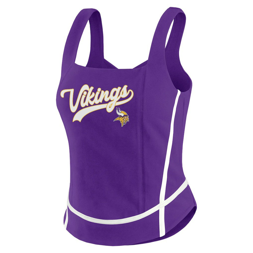 Minnesota Vikings WEAR by Erin Andrews Women's Square Neck Tank Top - Purple on sale