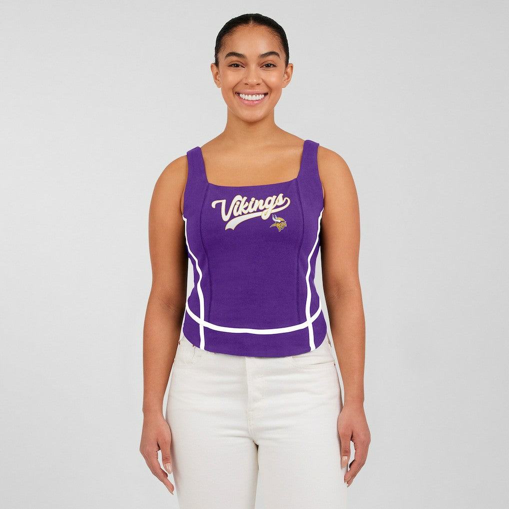 Minnesota Vikings WEAR by Erin Andrews Women's Square Neck Tank Top - Purple on sale