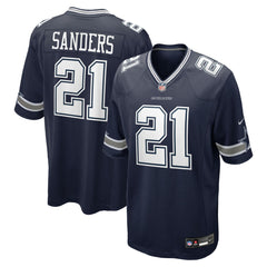 Deion Sanders Dallas Cowboys Team Retired Player Game Jersey - Navy for sale