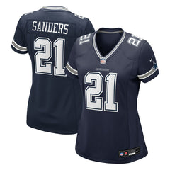 Deion Sanders Dallas Cowboys Women's Team Retired Player Game Jersey - Navy on sale