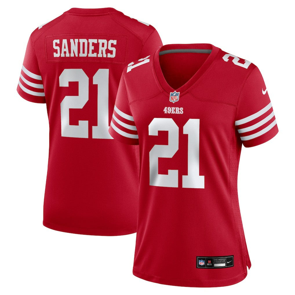 Deion Sanders San Francisco 49ers Women's Retired Player Game Jersey - Scarlet outlet