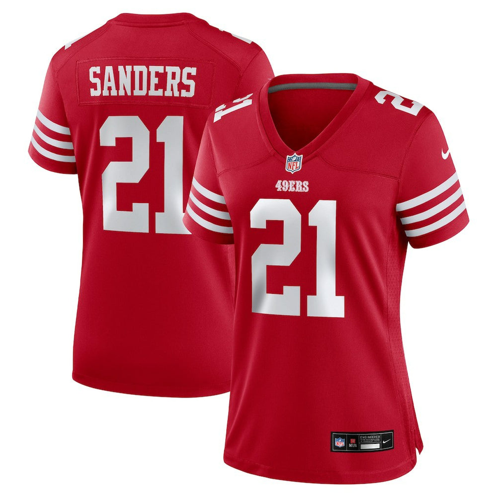 Deion Sanders San Francisco 49ers Women's Retired Player Game Jersey - Scarlet outlet