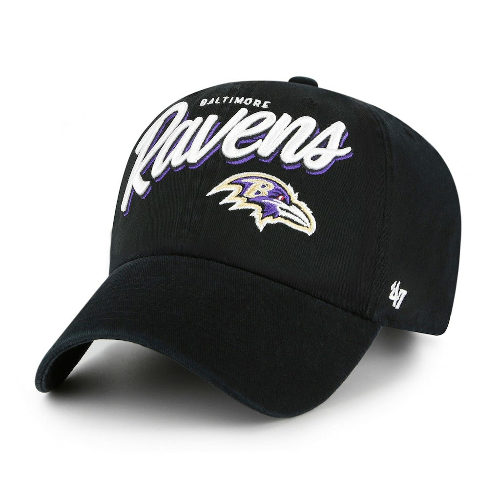 Baltimore Ravens '47 Women's Ariana Clean Up Adjustable Hat - Black for sale