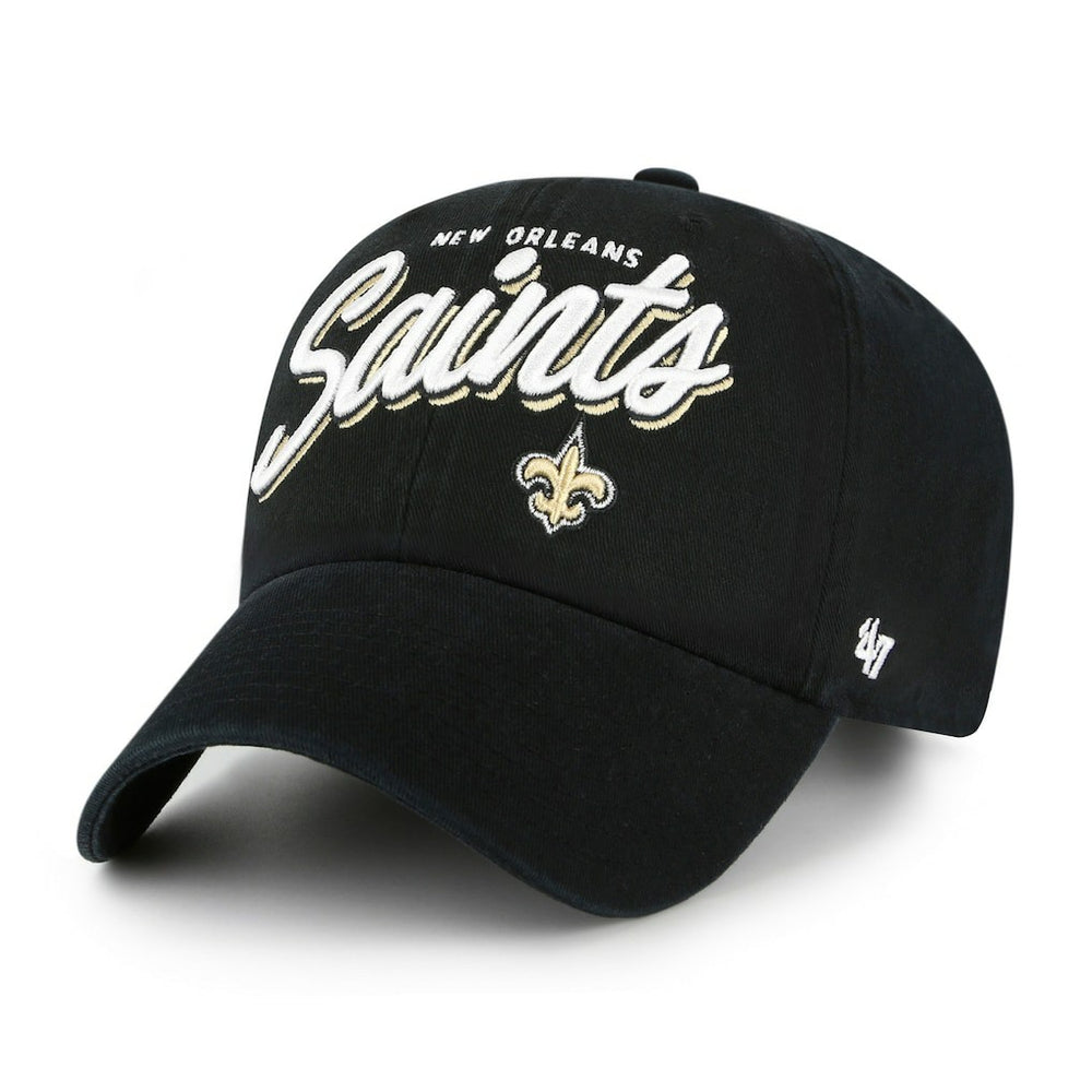 New Orleans Saints '47 Women's Ariana Clean Up Adjustable Hat - Black discount