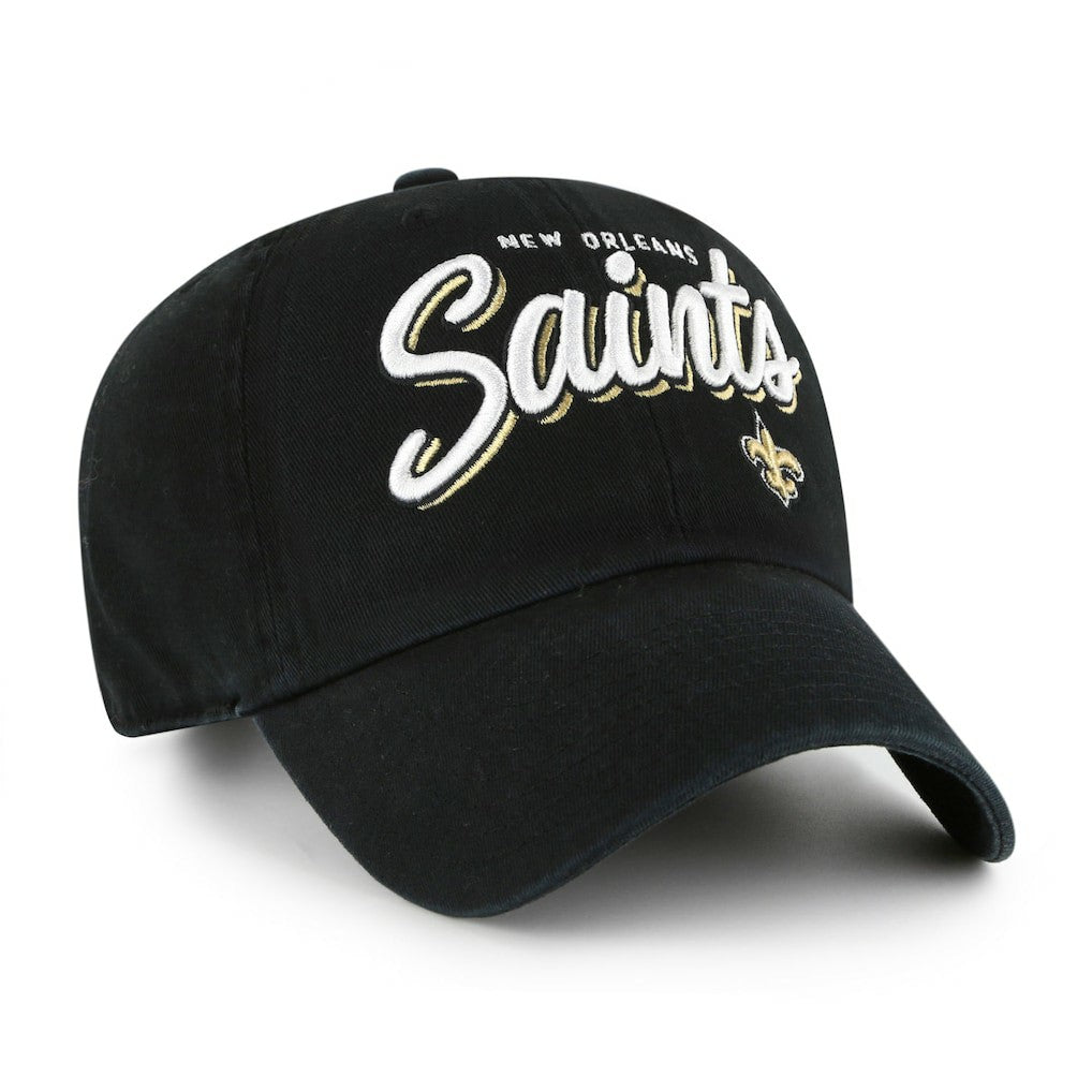 New Orleans Saints '47 Women's Ariana Clean Up Adjustable Hat - Black discount